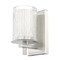 Z-Lite Grayson Wall Sconce, 1-Light, 4.75in W x 5.75in L x 8.25in H, Brushed Nickel/Clear + Etched Opal 1949-1S-BN - alternate 6